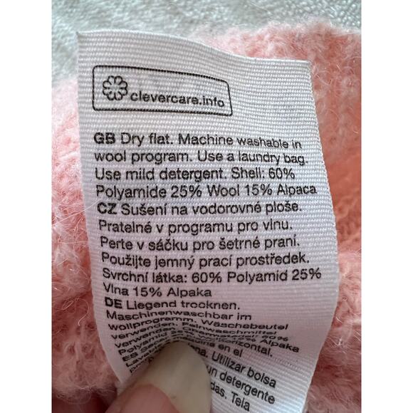 & Other Stories Stockholm Atelier Pink Alpaca Wool Blend Turtleneck Sweater - M - Picture 4 of 6